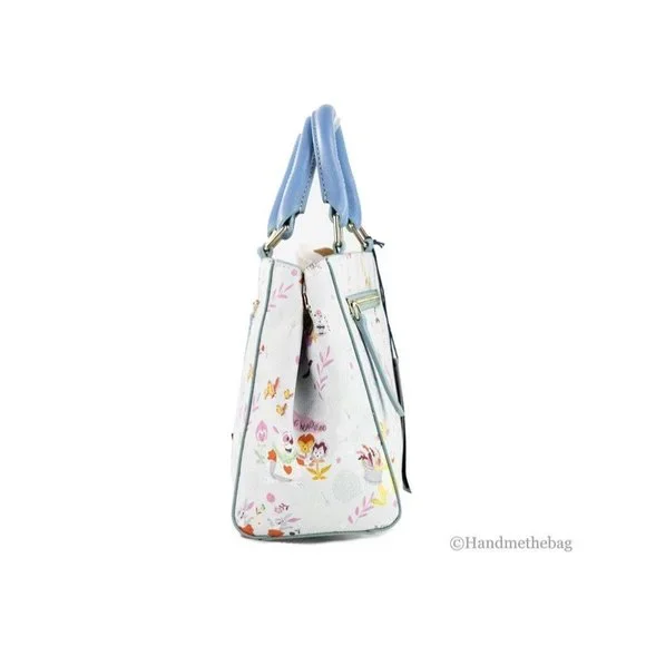 NEW Dooney & Bourke Disney Reigning Rabbits S Coated Cotton Zip Satchel Handbag - Picture 7 of 7